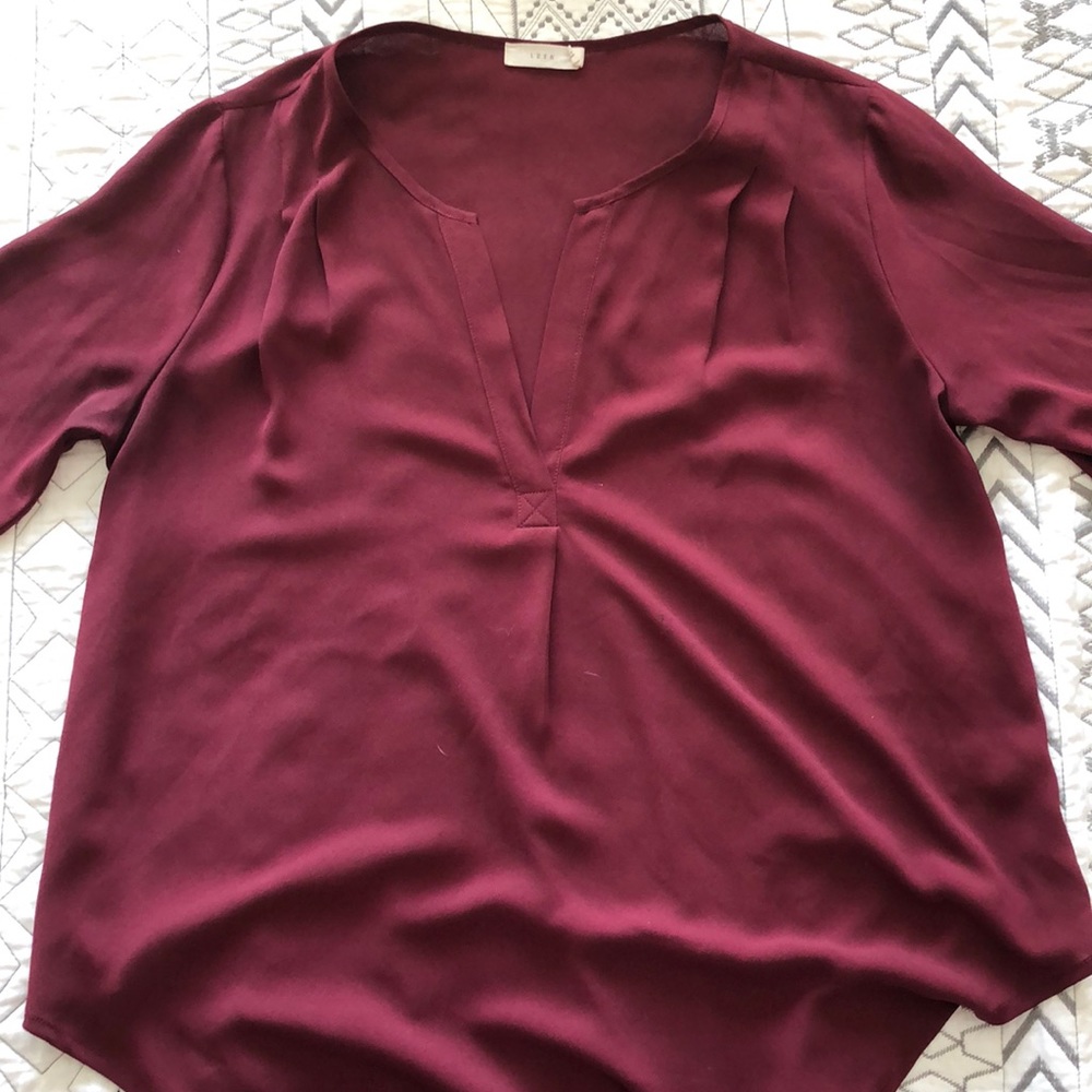 Lush Maroon Blouse - image 1